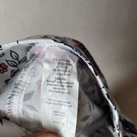 Kensie‎ sz 4 white pink floral boho pants - Picture 4 of 8